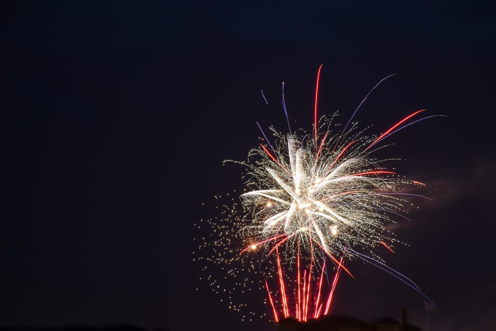 Fireworks at night